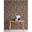 As Creation|Papier Peint brique marron rustique|Imitation Brique