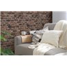 As Creation|Wallpaper rustic brown brick|Brick Imitation