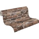 As Creation|Wallpaper rustic brown brick|Brick Imitation