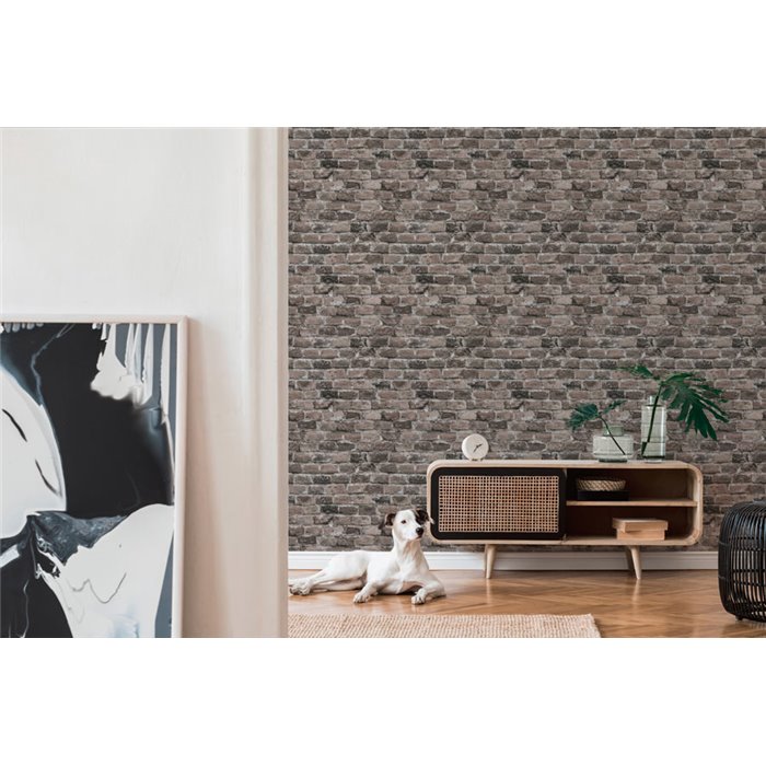 As Creation|Tapete rustikale graue Ziegel|Ziegelimitat