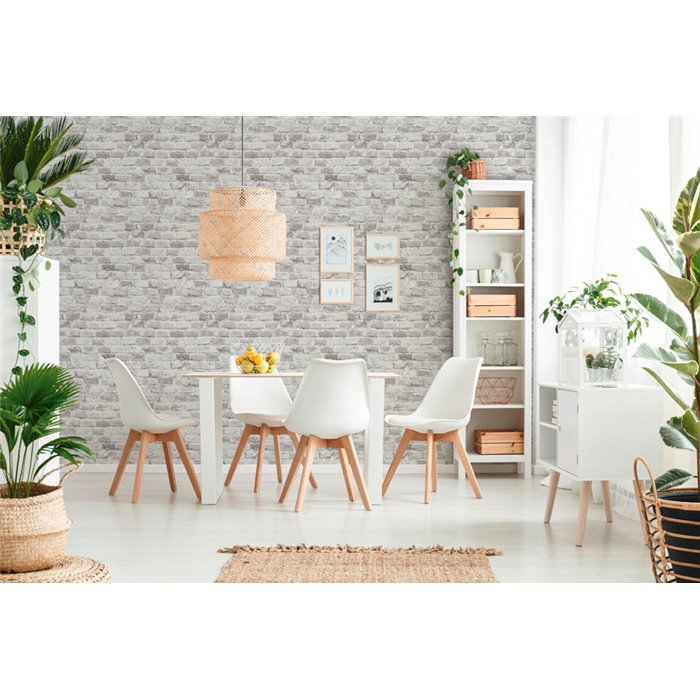 As Creation|Wallpaper industrial white brick|Brick Imitation