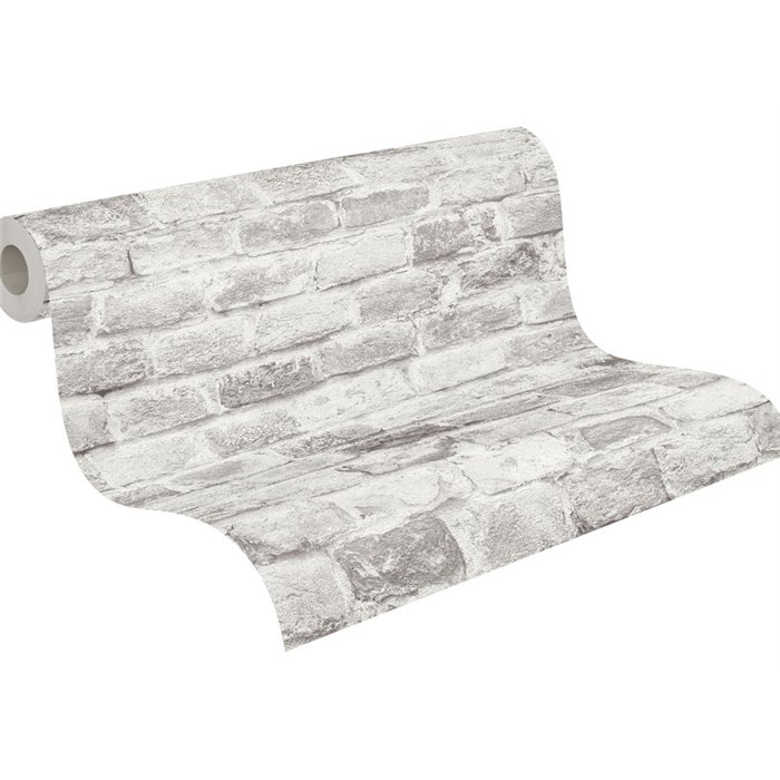 Papel pintado ladrillo blanco industrial - As Creation Brick & Stones 388144