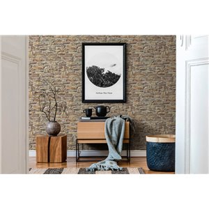 Papeldecor|Papier Peint mur en pierre grise naturelle|Imitation Pierre 2