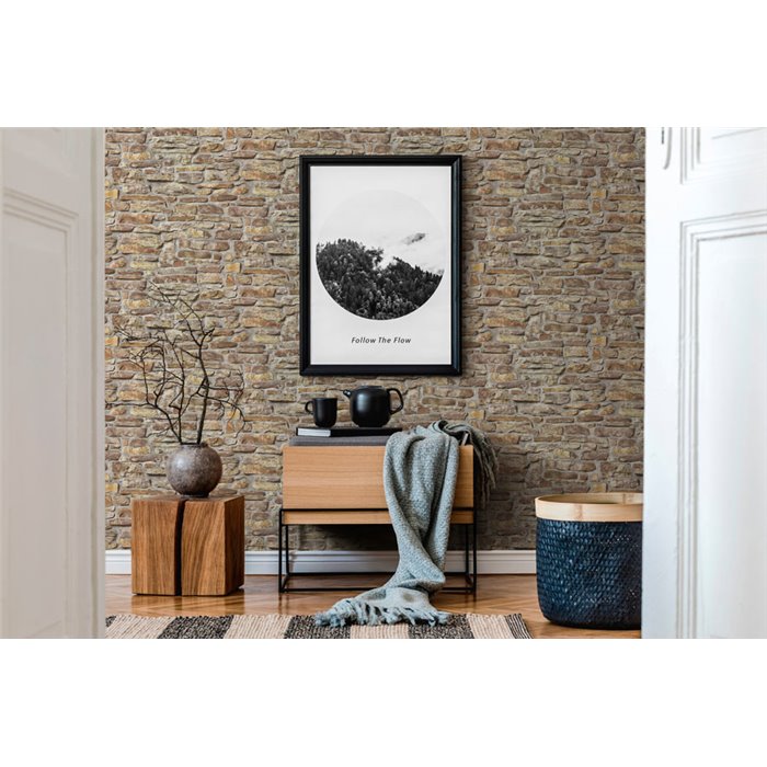 As Creation|Papier Peint brique pierre naturelle style rustique|Imitation Pierre