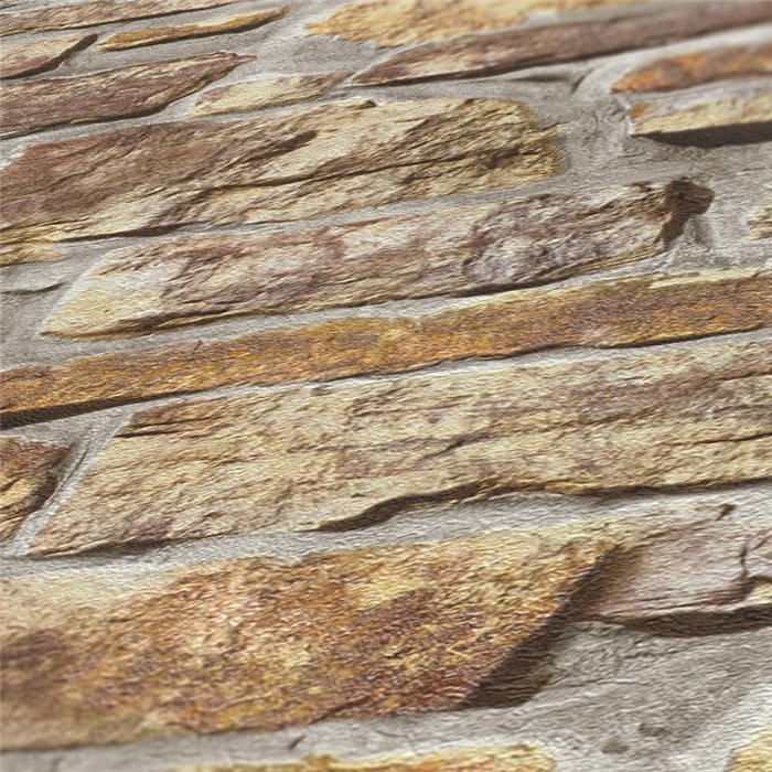 As Creation|Wallpaper brick natural stone rustic style|Stone Imitation