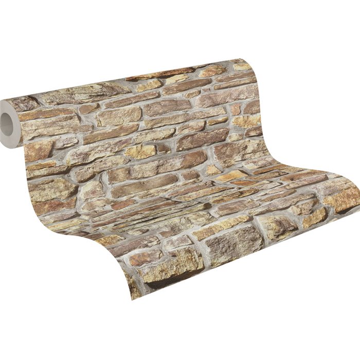 As Creation|Papier Peint brique pierre naturelle style rustique|Imitation Pierre