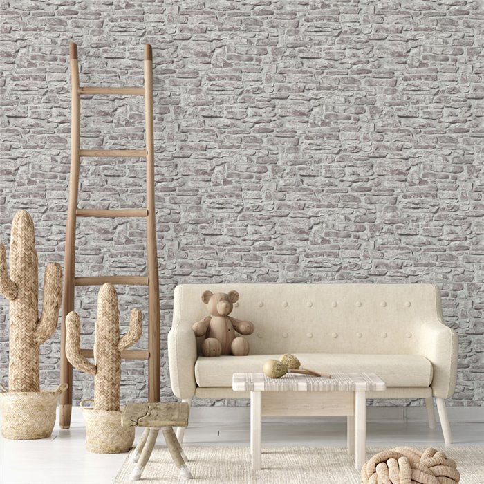 As Creation|Papier Peint mur rustique pierres naturelles|Imitation Pierre