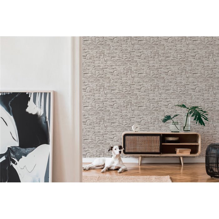 As Creation|Wallpaper natural stone slats rustic style|Stone Imitation