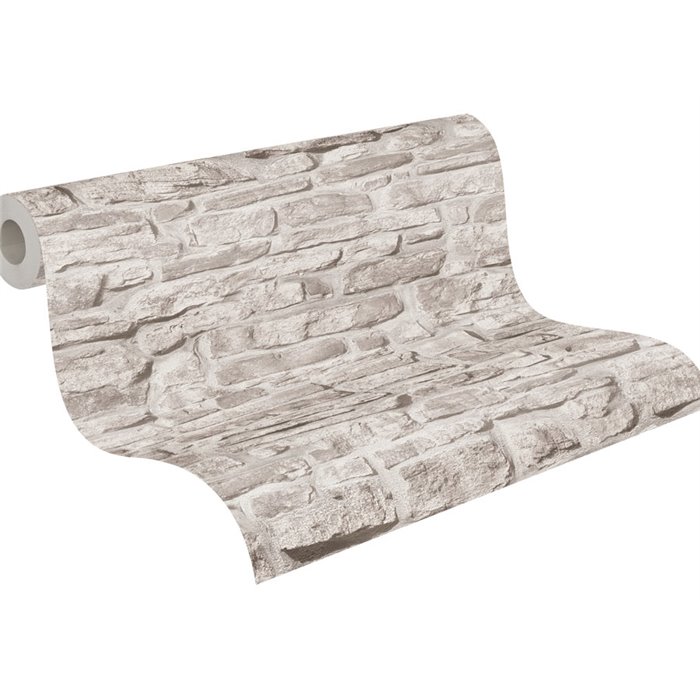 Papel Pintado lamas de piedra natural estilo rústico - As Creation Brick & Stones 388153