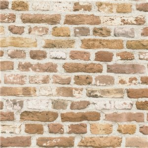 Papeldecor|Wallpaper light gray exposed brick|Brick Imitation