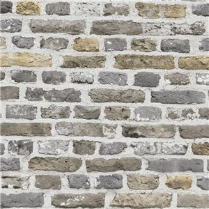As Creation|Wallpaper light gray brick|Brick Imitation