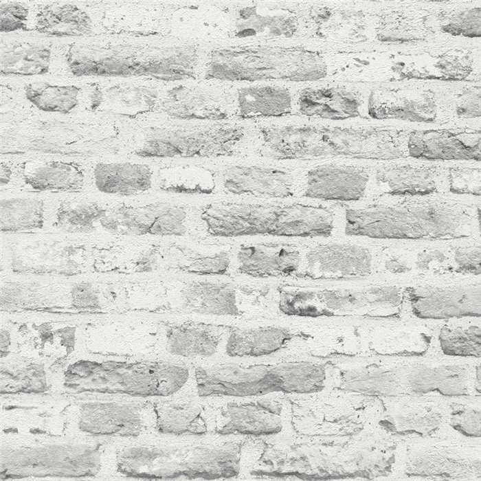 As Creation|Papel pintado ladrillo gris claro industrial|Imitacion Ladrillo