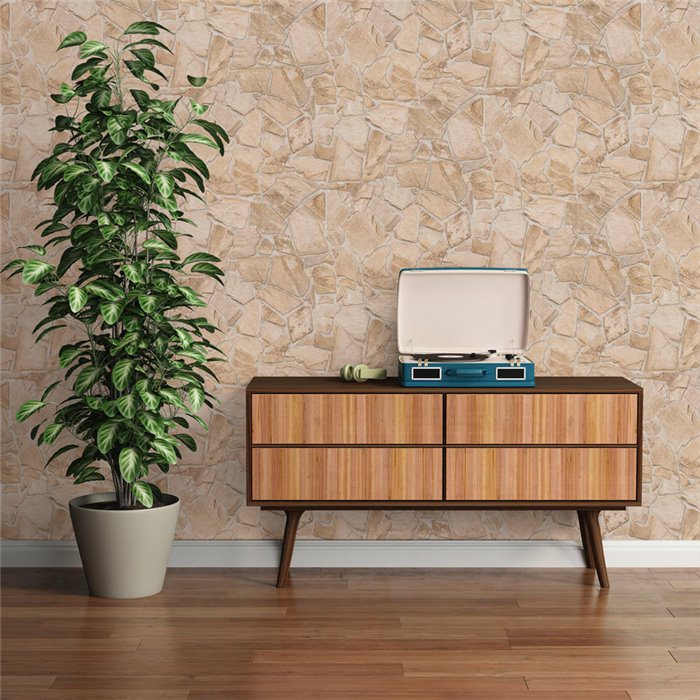 As Creation|Papier Peint mur rustique en pierre naturelle|Imitation Pierre