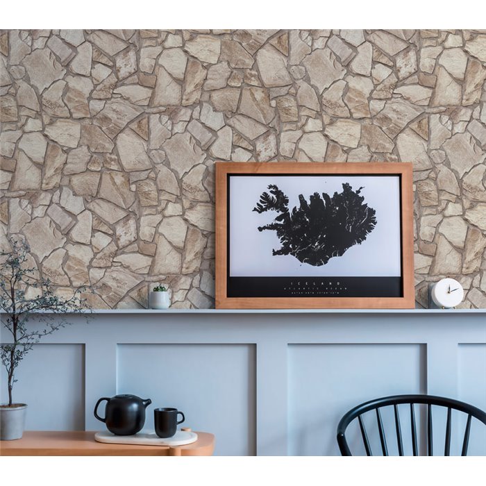 As Creation|Wallpaper rustic natural stone wall effect|Stone Imitation