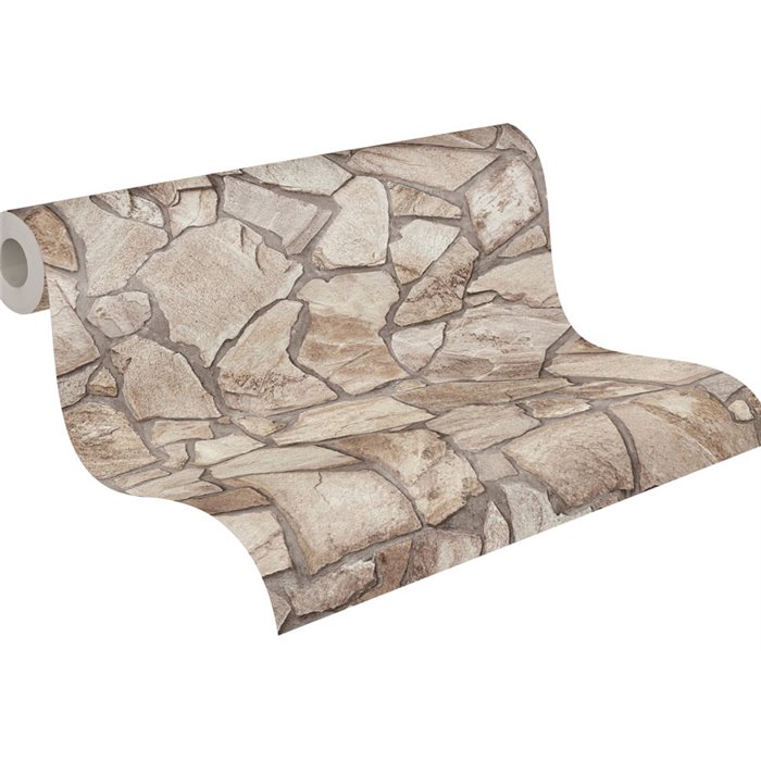As Creation|Wallpaper rustic natural stone wall effect|Stone Imitation