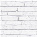 As Creation|Papier Peint brique blanche peinte à la chaux|Imitation Brique