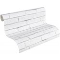 As Creation|Wallpaper white painted brick lime|Brick Imitation