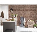 As Creation|Papier Peint brique marron rustique|Imitation Brique