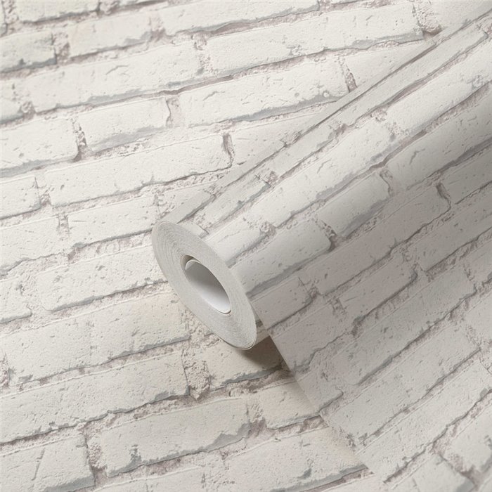As Creation|Wallpaper white painted brick|Brick Imitation