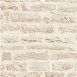 As Creation|Wallpaper rustic slate stone in brown and beige|Stone Imitation
