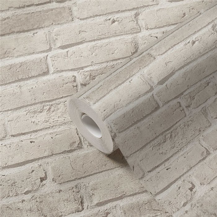 As Creation|Wallpaper light gray brick|Brick Imitation