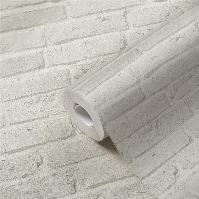 As Creation|Papier Peint brique blanche crème|Imitation Brique