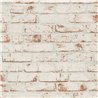 As Creation|Papier Peint brique blanche et marron industriel|Imitation Brique