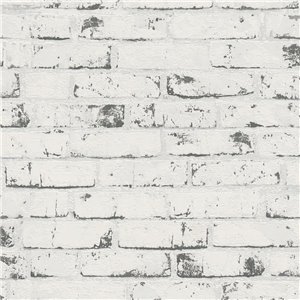 Rasch|Tapete braun und grau industriell Ziegel|Ziegelimitat