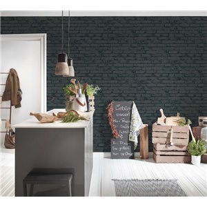 Papeldecor|Tapete hellbrauner Klinker|Ziegelimitat 2