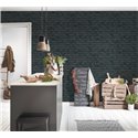 Papel pintado ladrillo negro - As Creation Wood´N Stones 907882