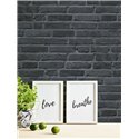 As Creation|Papier Peint brique noire urbaine|Imitation Brique