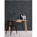 As Creation|Papier Peint brique noire urbaine|Imitation Brique