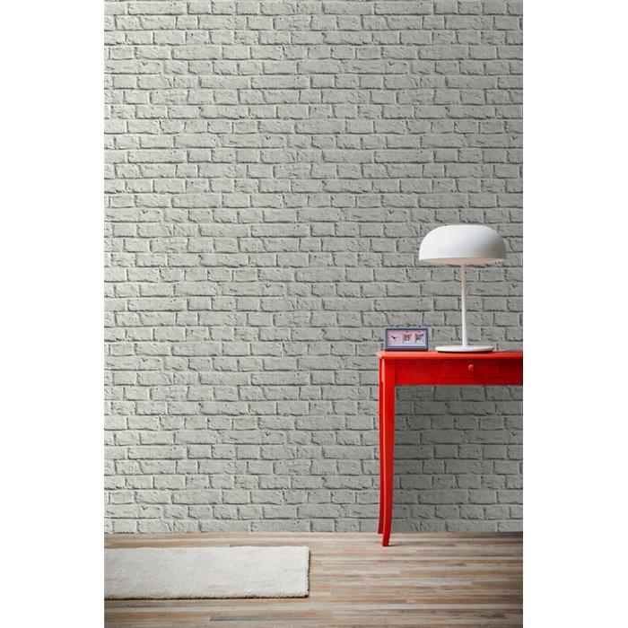 As Creation|Wallpaper white painted brick|Brick Imitation