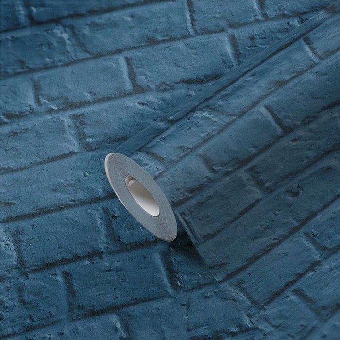 Papel pintado ladrillo azul pintado - As Creation Metropolitan Stories 369123