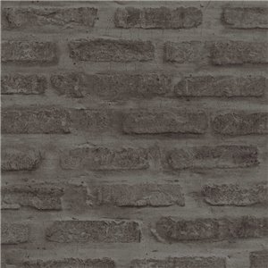 Papeldecor|Tapete schwarze Backsteinprägung|Ziegelimitat