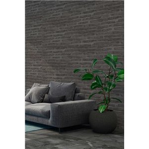 Casadeco|Papier peint style zen feuilles de bambou blanc et gris|Papier Peint 2