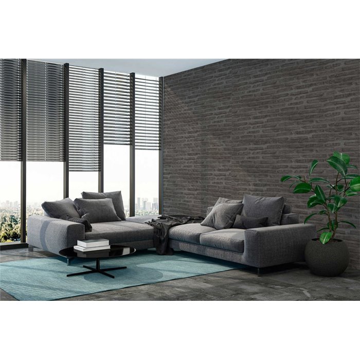 As Creation|Tapete schwarzer Ziegel|Ziegelimitat