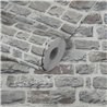 As Creation|Wallpaper light gray cobblestone brick|Brick Imitation