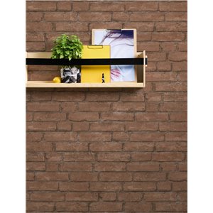 Papeldecor|Papier Peint brique noire avec plâtre|Imitation Brique 2