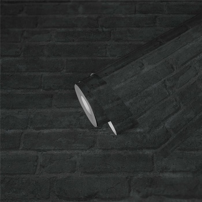 Papel pintado ladrillo negro - As Creation Industrial 377475