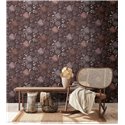 As Creation|Papel Pintado floral color vino o burdeos|Papel Pintado