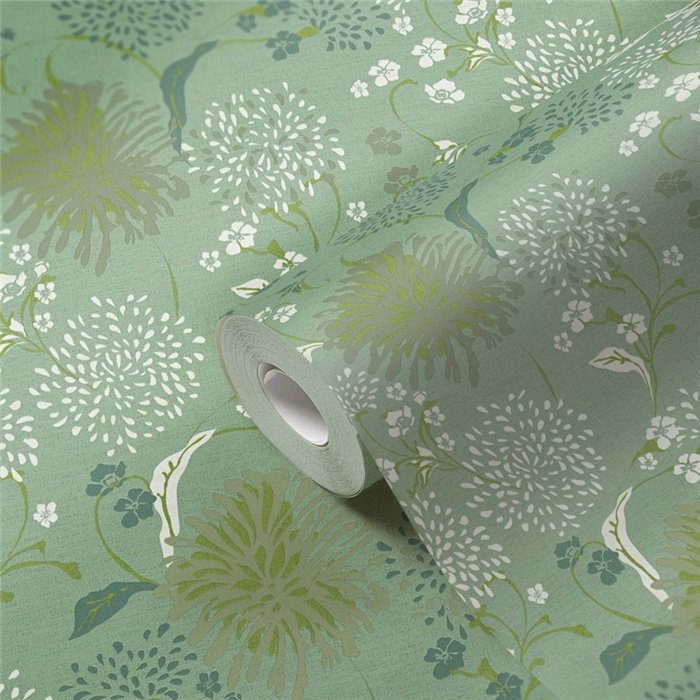 As Creation|Papier Peint à motif floral vert|Papier Peint