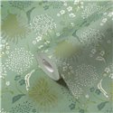 As Creation|Wallpaper with green floral pattern|Wallpaper