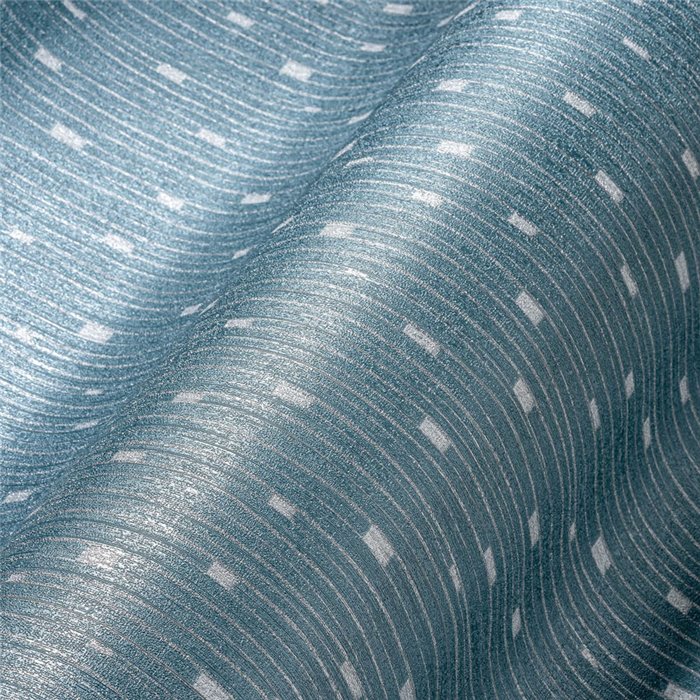 As Creation|Papier Peint moderne minimaliste bleu et argenté|Papier Peint