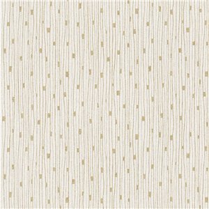 Casadeco|Papier peint moderne vert avec rayures dorées irisées|Minimaliste