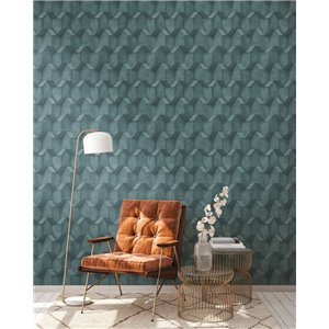 Papeldecor|Papier peint moderne avec formes coniques bleues et effet 3D|Papier Peint 2