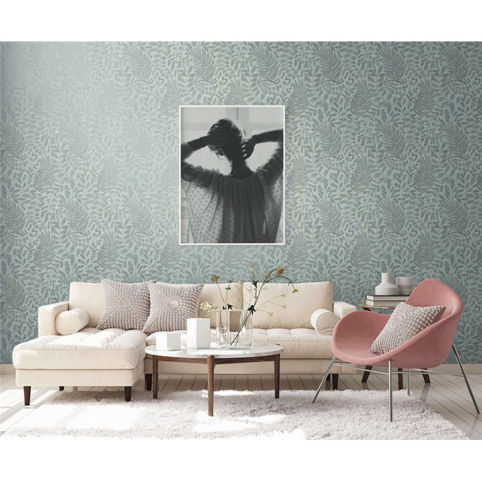 As Creation|Wallpaper Scandinavian turquoise ferns|Wallpaper