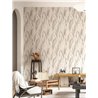 Cristiana Masi|Wallpaper beige brushstroke leaves|Floral