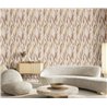 Cristiana Masi|Tapete Blätter mit altrosa und taupe Pinselstrichen|Blumen