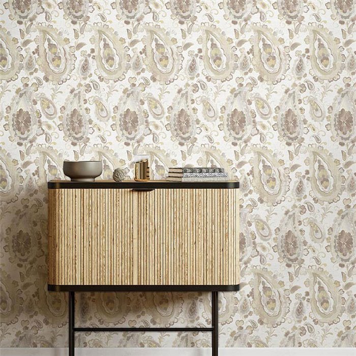 Cristiana Masi|Papier Peint cachemire beige classique|Papier Peint
